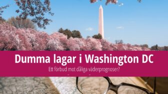 Dumma lagar i Washington DC: Straff för dålig väderprognos