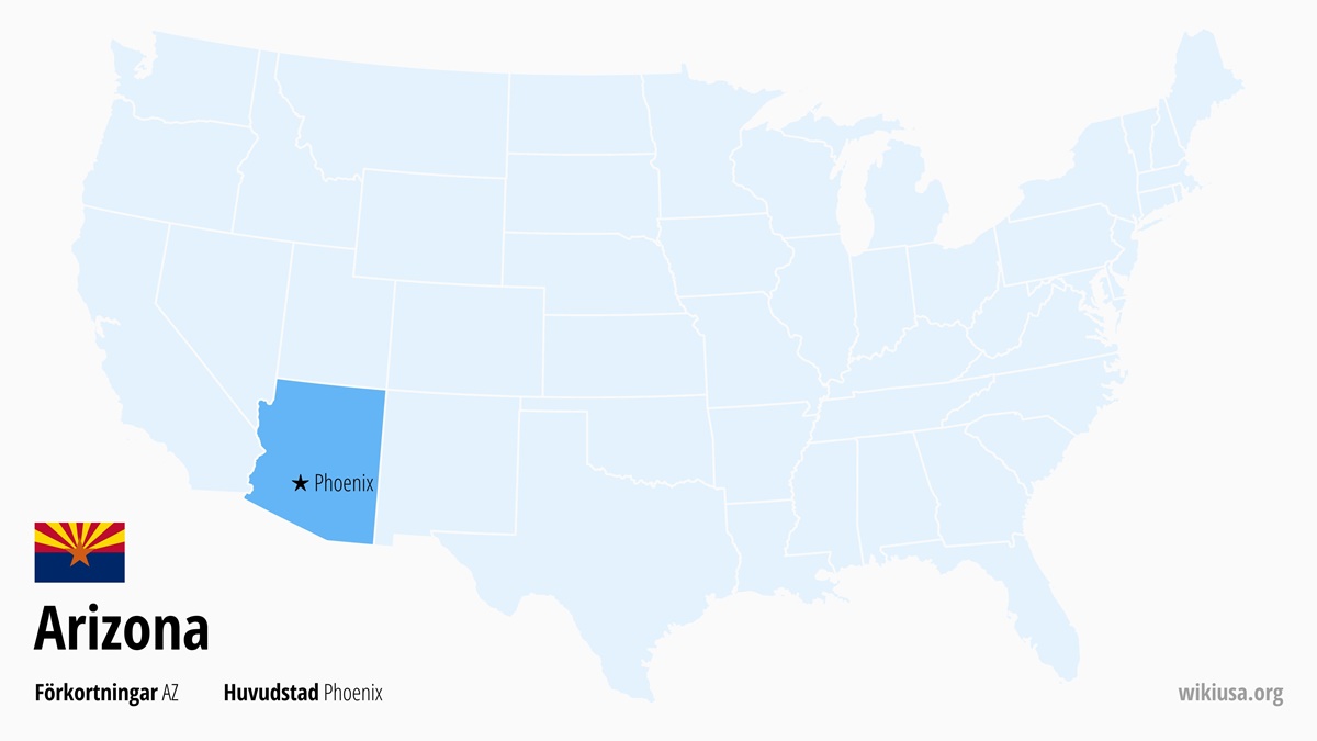 Karta över delstaten Arizona | Var ligger Arizona? | Arizona i USA – karta, största städer och vad man kan se