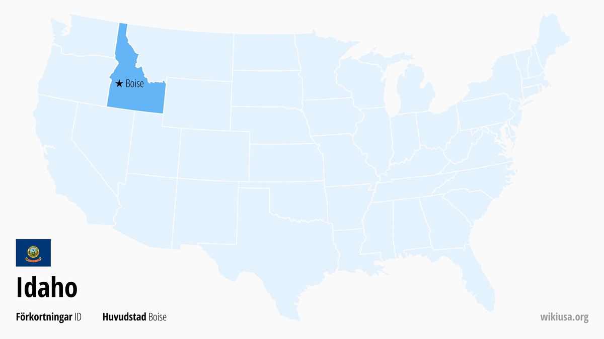 Karta över delstaten Idaho | Var ligger Idaho? | Idaho i USA – fakta, karta, städer och vad man kan se