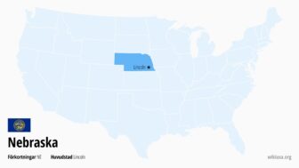 Nebraska i USA – karta, fakta, huvudstad och största städer