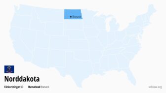 Norddakota i USA – fakta, karta, största städer och huvudstad