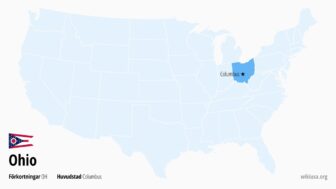 Ohio i USA – fakta, karta, största städer och förkortning