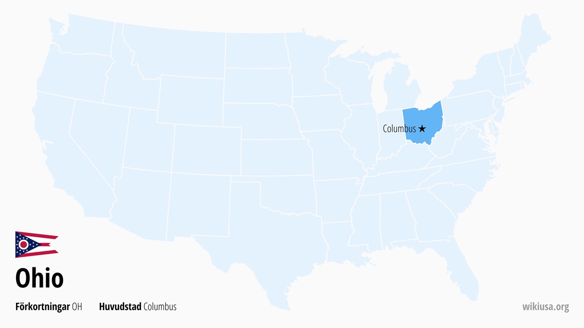 Karta över delstaten Ohio | Var ligger Ohio? | Ohio i USA – fakta, vädret, vad man kan se