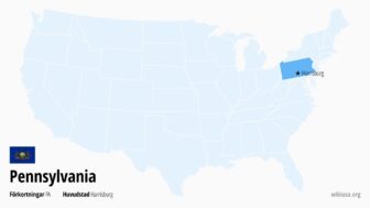 Pennsylvania i USA – karta, huvudstad, städer och fakta