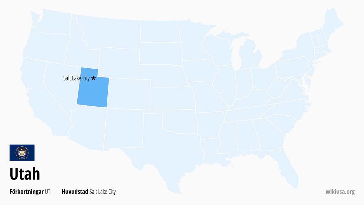 Karta över delstaten Utah | Var ligger Utah? | Utah i USA – karta, fakta, största städer och vad man kan se